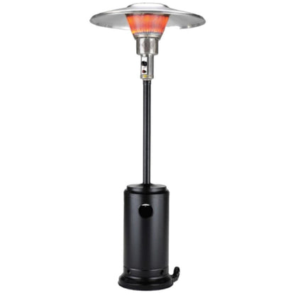 Calentador de patio cilíndrico de propano de acero negro de 40 000 BTU