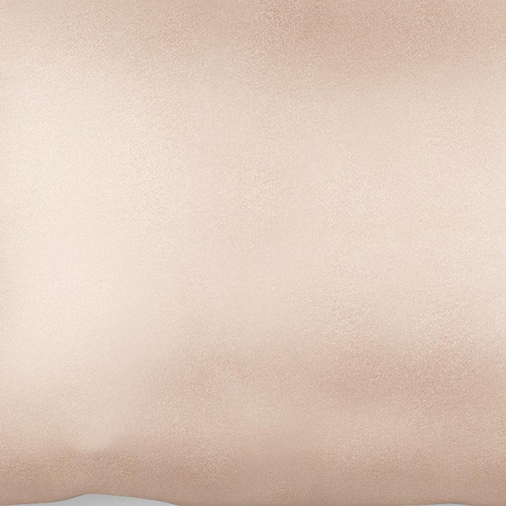 Funda de almohada de seda color champán con extremos abiertos