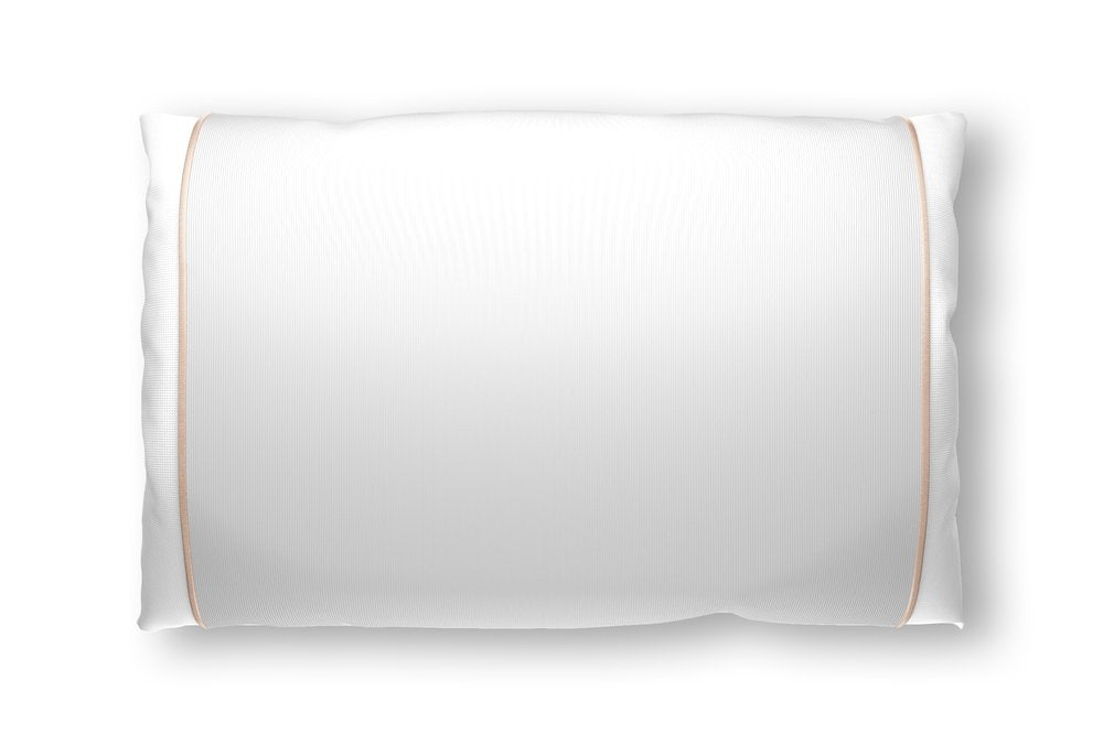 Funda de almohada de seda color champán con extremos abiertos