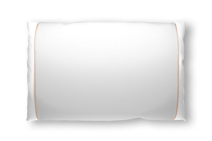 Funda de almohada de seda color champán con extremos abiertos
