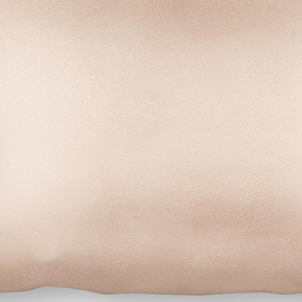 Funda de almohada de seda color champán con extremos abiertos