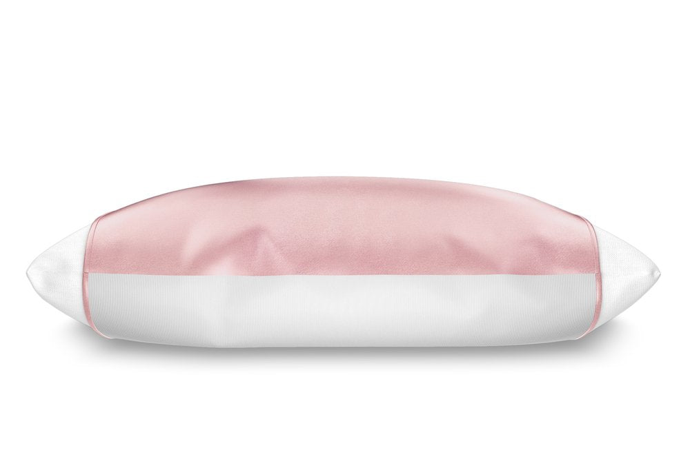 Funda de almohada abierta de seda rosa polvoriento