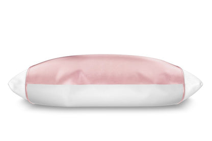 Funda de almohada abierta de seda rosa polvoriento
