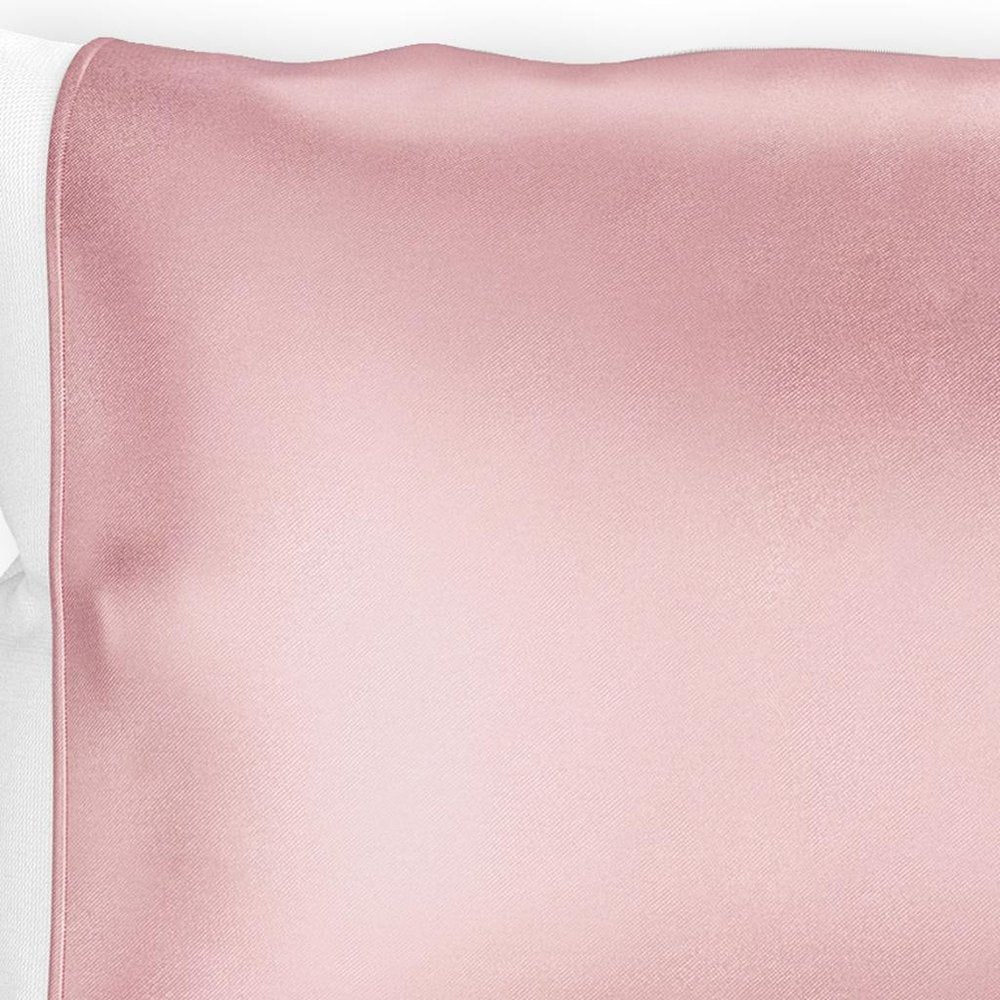 Funda de almohada abierta de seda rosa polvoriento