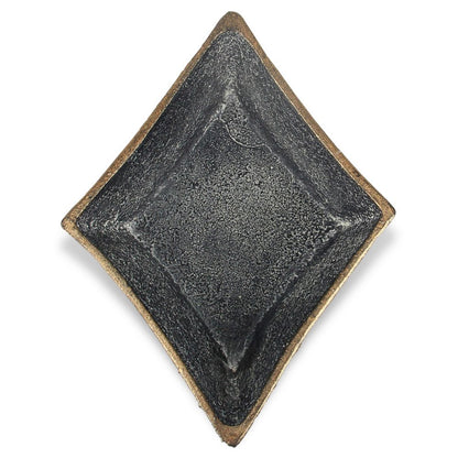 Cuenco cuadrado de diamante de hierro fundido negro de 5"