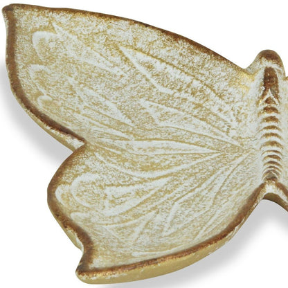 Bandeja de metal dorado novedoso de 9" hecha a mano