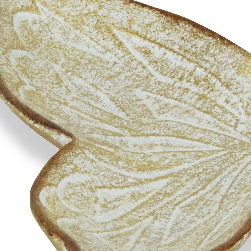 Bandeja de metal dorado novedoso de 9" hecha a mano