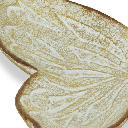 Bandeja de metal dorado novedoso de 9" hecha a mano