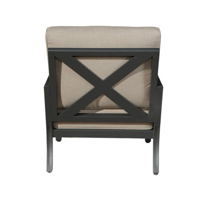 Six Piece Gray Metal Sectional Seating Group With Table