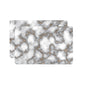 12" X 18" Gray And Gold Abstract Agglomerated cork Placemats