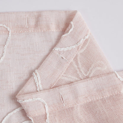 72" Blush And Ivory Embroidered Floral Shower Curtain