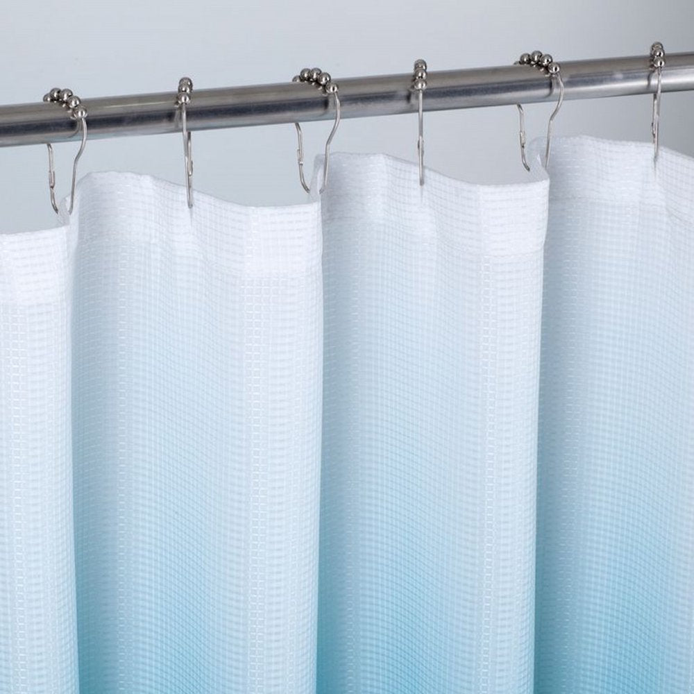 72" White And Blue Ombre Shower Curtain