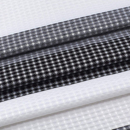 72" White And Black Striped Shower Curtain