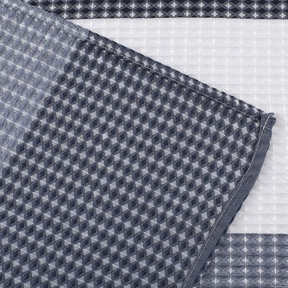 72" White And Blue Striped Shower Curtain