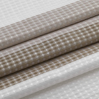 72" White And Taupe Striped Shower Curtain