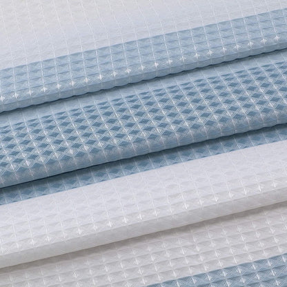 72" White And Blue Striped Shower Curtain