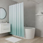 72" White And Sea Green Ombre Shower Curtain
