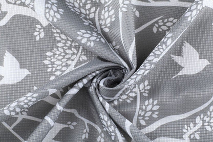 72" Gray And White Bird Shower Curtain