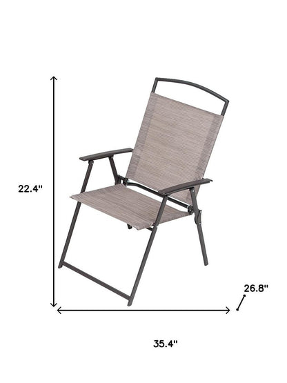 Six Piece Clear and Brown Square Glass Dining Set with Four Chairs