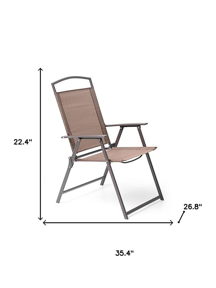 Six Piece Clear and Brown Square Glass Dining Set with Four Chairs