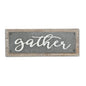 10" X 25" Brown and Gray Gather Wood and Metal Wall Decor