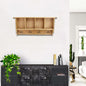 Perchero de pared de madera natural de 30" con cuatro ganchos