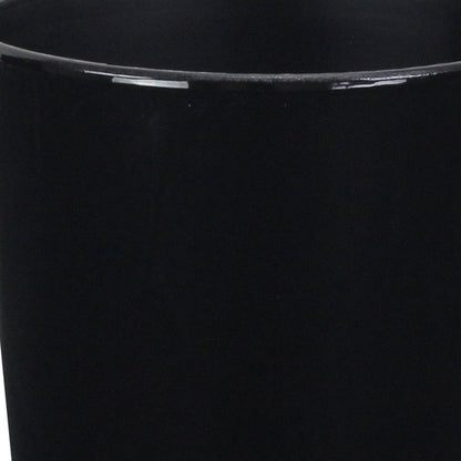 Maceta redonda de 5" de plástico reciclado negro para interior y exterior