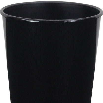 Maceta redonda de 5" de plástico reciclado negro para interior y exterior