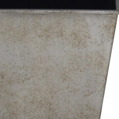 Maceta cuadrada de plástico reciclado gris de 5" para interior y exterior