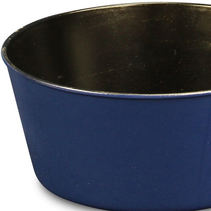Maceta redonda de plástico reciclado azul marino de 25 cm para interior y exterior