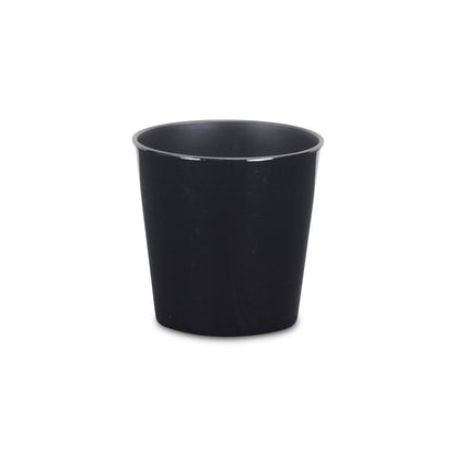 Maceta redonda de 5" de plástico reciclado negro para interior y exterior