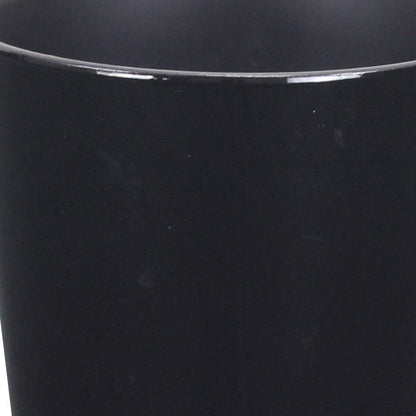 Maceta redonda de 5" de plástico reciclado negro para interior y exterior