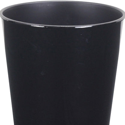 Maceta redonda de 5" de plástico reciclado negro para interior y exterior