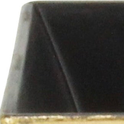 Maceta cuadrada de plástico reciclado dorado de 5" para interior y exterior