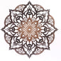 Black And Copper Solid Wood Geometric Mandala Wall Decor
