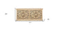 71" Beige Distressed Solid Wood Carved Scrollwork Sideboard with Four Doors