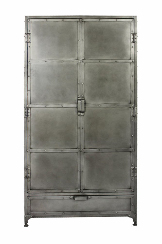 Cómoda de hierro plateado de 36" con cajones