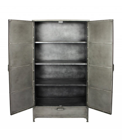 Cómoda de hierro plateado de 36" con cajones