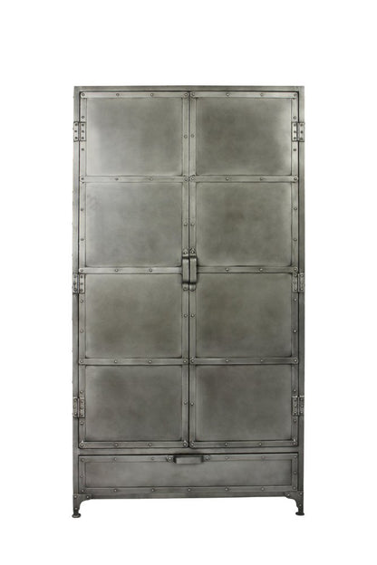 Cómoda de hierro plateado de 36" con cajones
