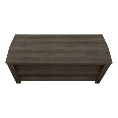 42" Brown Wood Open Shelving TV Stand