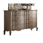 Cómoda doble de 64" de madera maciza y manufacturada color topo con ocho cajones