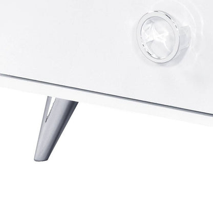 Cómoda doble de 47" de madera manufacturada con acabado blanco y seis cajones