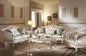 40" Beige and White Faux Leather Tufted Arm Chair And Toss Pillow