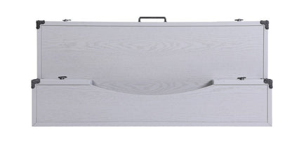 Escritorio de madera gris de 54" con cinco cajones