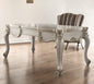 Escritorio ejecutivo de madera blanca de 72" con tres cajones