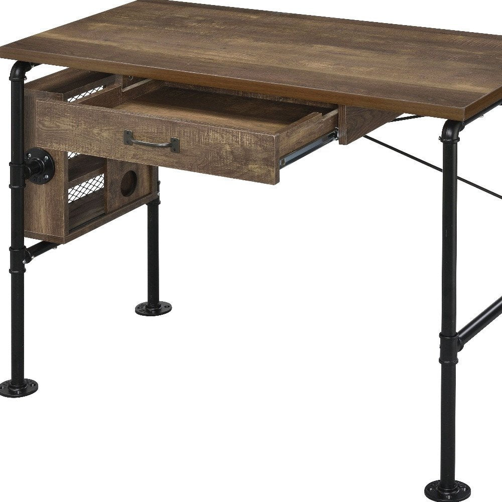 Escritorio marrón y negro de 39"
