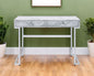 42" White Writing Desk With Two Drawers