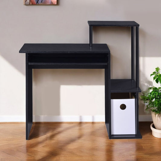 Escritorio de computadora negro de 37"