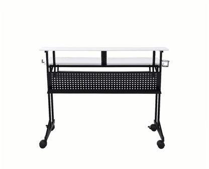 Escritorio para computadora blanco y negro de 47"