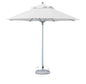 13' White Polyester Round Market Patio Umbrella